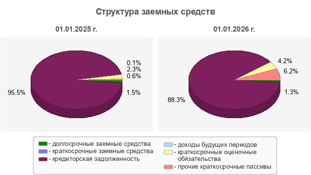 Структура заемных средств